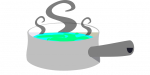 What does boiling water remove