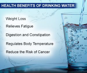 Health benefits of drinking pure and clean water