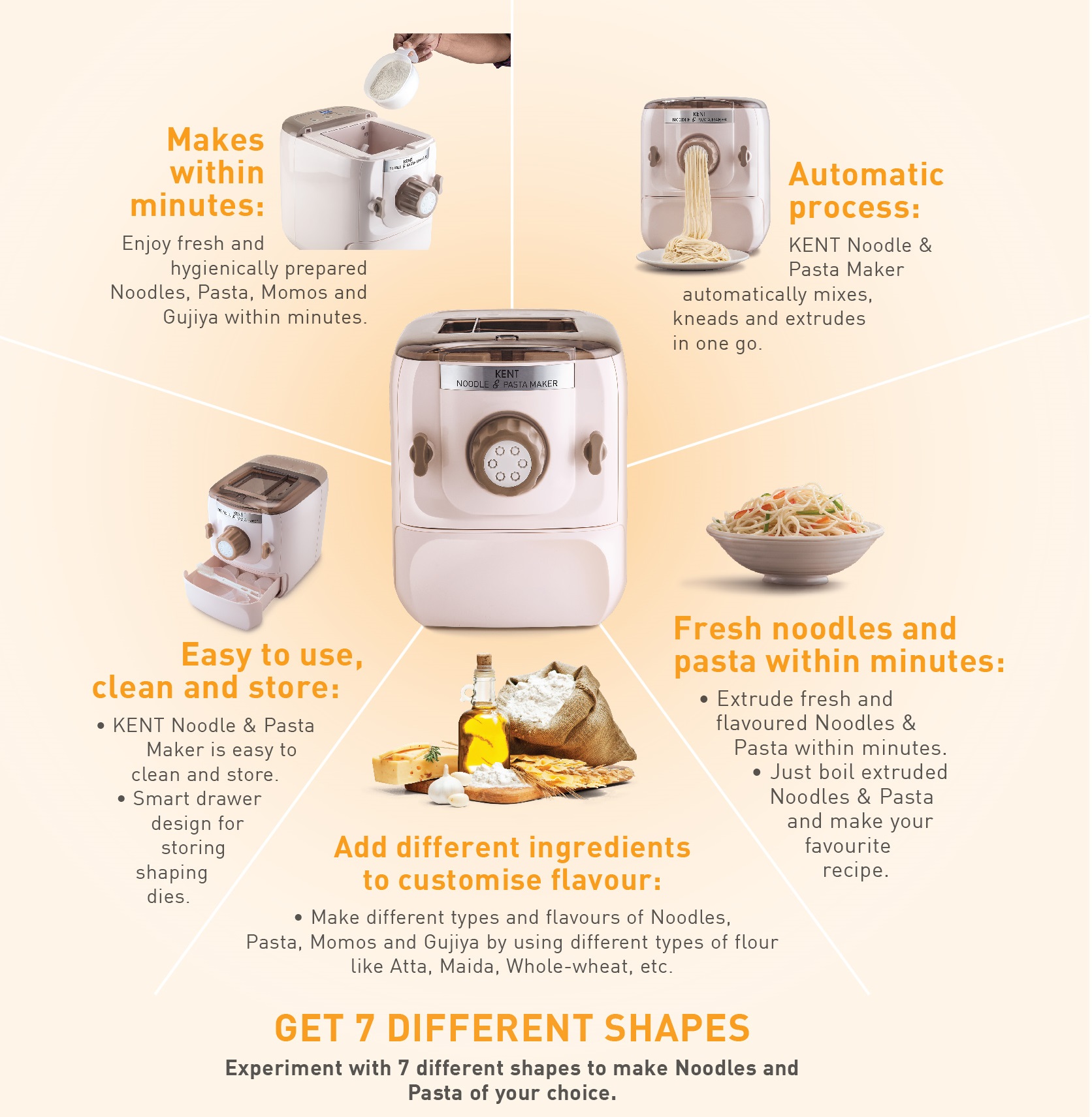 Make Healthy Snacks with KENT Noodles & Pasta Maker