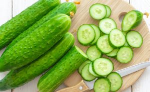 Cucumber green food items