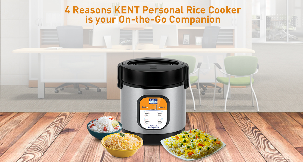 KENT Personal Rice Cooker for Travelers, Hostellers, Bachelors