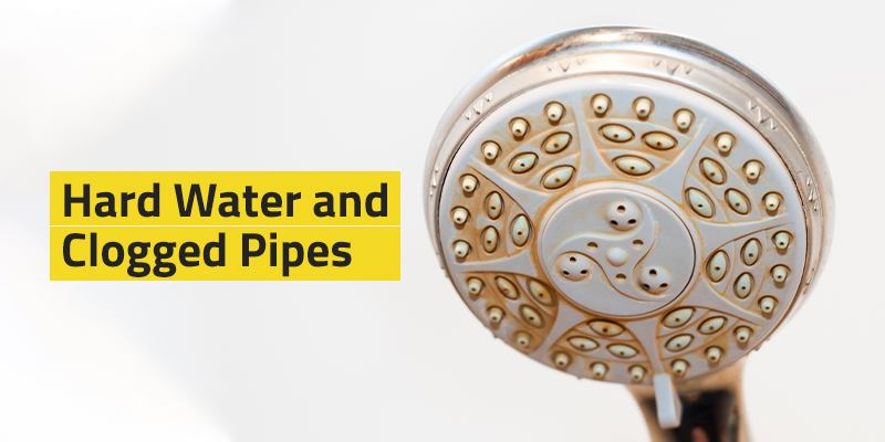 The relation between hard water and clogged pipes