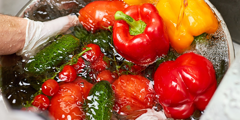 Cleaning of fruits and vegetables