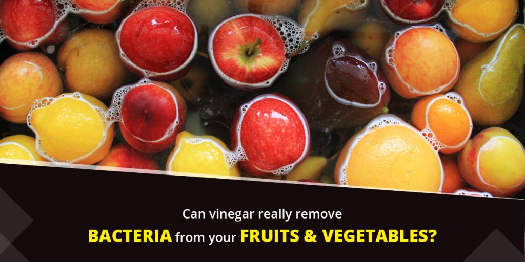 Is vinegar effective for Killing bacteria on fruits and vegetables