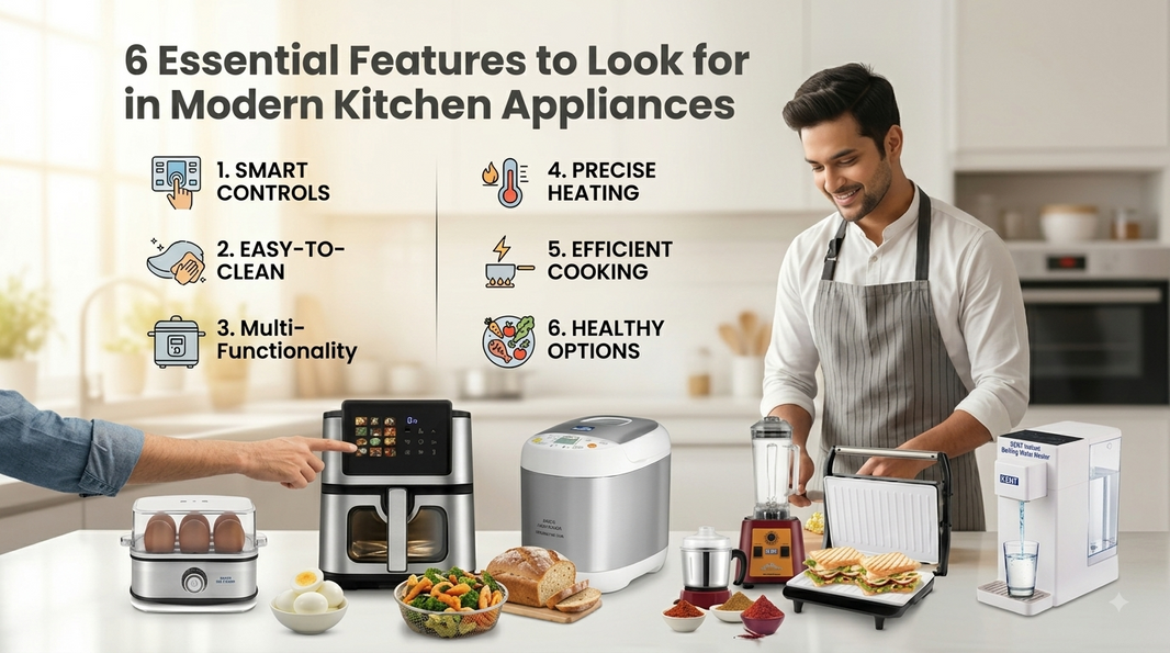 6 Essential Features to Look for in Modern  Kitchen Appliances