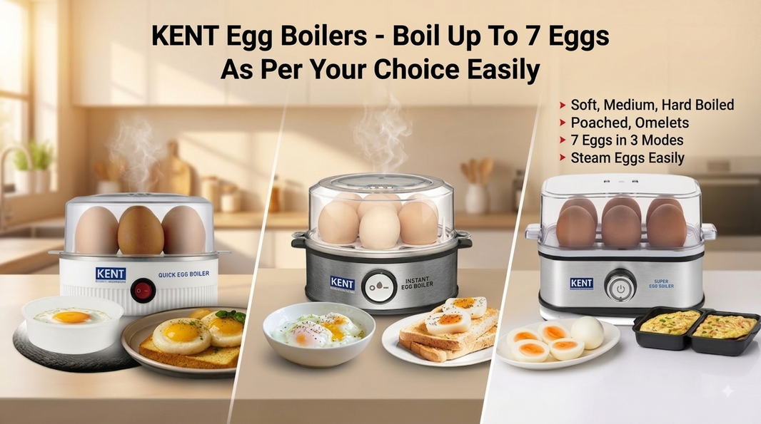 KENT Egg Boilers - Boil Up To 7 Eggs As Per Your Choice Easily