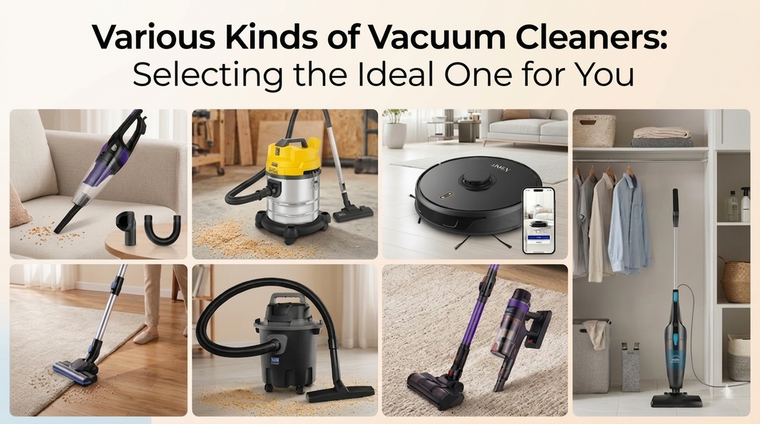 Various Kinds of Vacuum Cleaners: Selecting the Ideal One for You