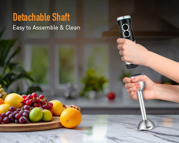 Kent SS Hand Blender 450W with stainless steel blending attachment and ergonomic handle, ideal for smoothies and sauces.