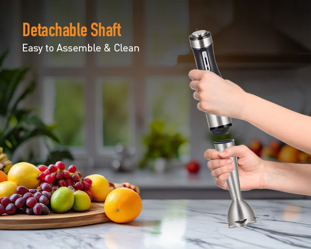 Kent Hand Blender 400W with stainless steel blending arm and ergonomic handle, ideal for smoothies and sauces.