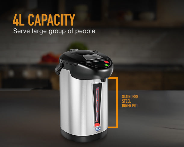 Kent Instant Hot Pot, compact electric hot pot with a lid and control dial, used for quick cooking and boiling.