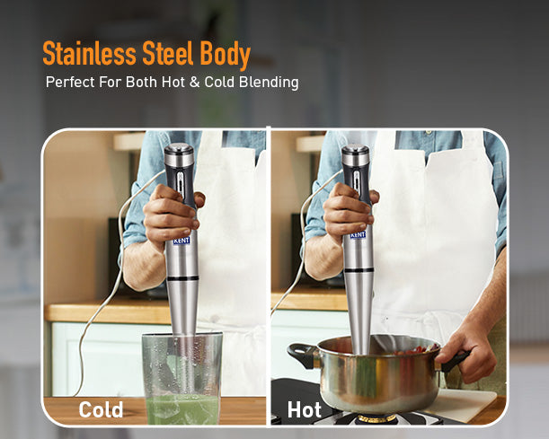 Kent Hand Blender 400W with blending shaft and control buttons, ideal for mixing and pureeing in the kitchen.