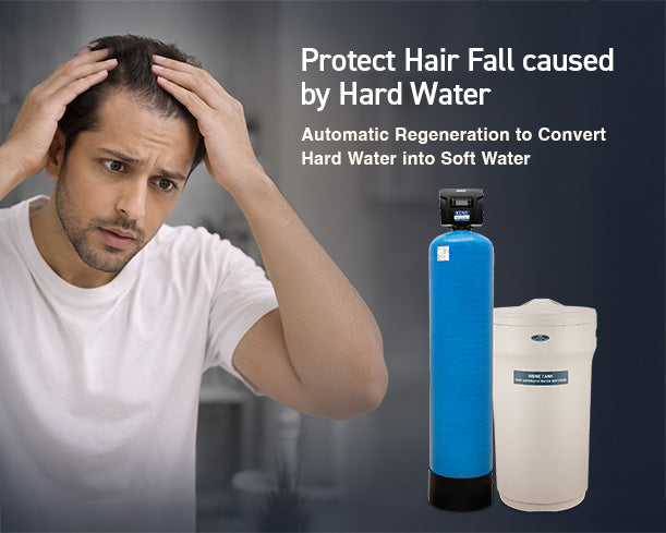 Kent Automatic Water Softener 100L, showcasing the sleek unit with digital controls and softening resin tank for mineral removal.