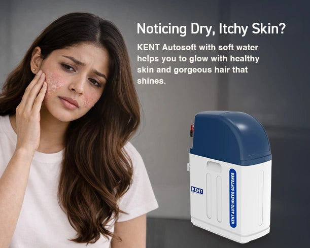Kent automatic water softener with 8L capacity, featuring digital controls and compact design for efficient hard water treatment