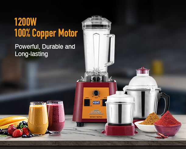 Kent Super Strong Grinder Blender with stainless steel blades and durable design, ideal for blending and grinding tasks.
