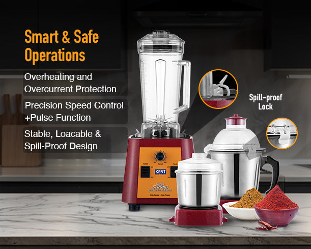 Kent Super Strong Grinder Blender from Kent RO Systems with stainless steel blades and durable design for efficient blending.