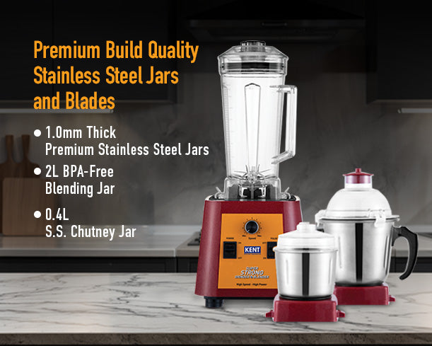 Kent Super Strong Grinder Blender from Kent RO Systems with sturdy blades and multiple speed settings for efficient blending.