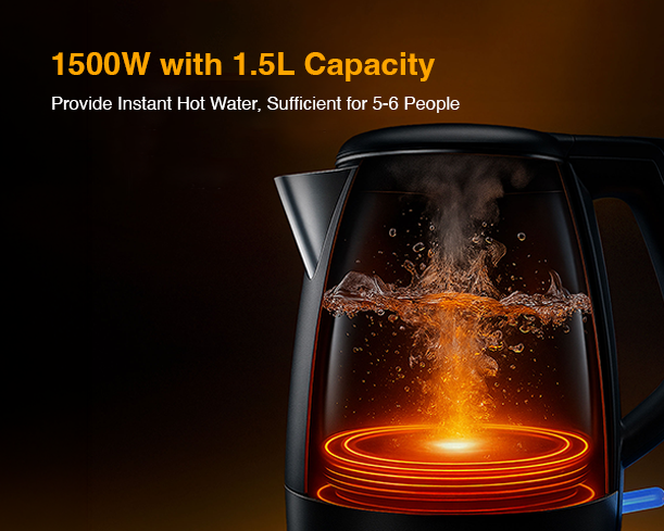 Kent Bliss Electric Kettle by Kent RO Systems, stainless steel body with a clear water level gauge and ergonomic handle.