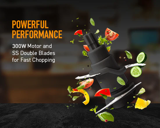 Kent Electric Chopper by Kent RO Systems with stainless steel blades and plastic container for quick food chopping.