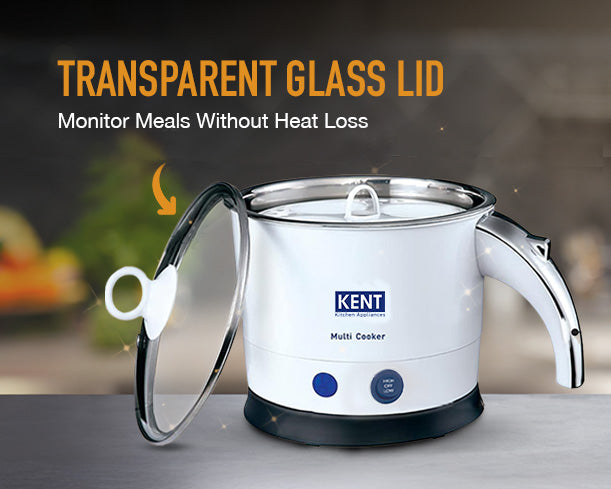 Kent Multi Cooker from Kent RO Systems with digital control panel and stainless steel cooking pot, versatile kitchen appliance.