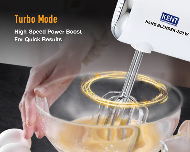 Kent Hand Blender 200W with stainless steel blending arm and ergonomic handle for easy mixing and blending.