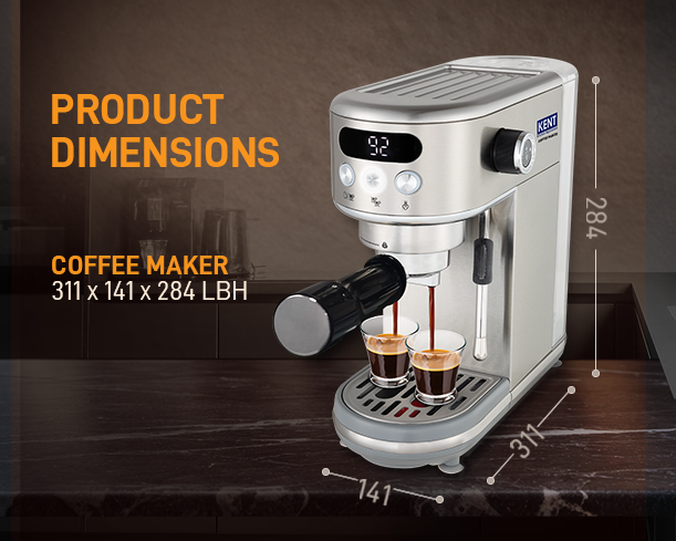 Kent Coffee Maker by Kent RO Systems, compact kitchen appliance with glass carafe and brewing components visible.