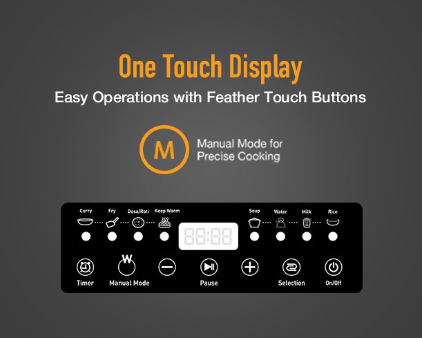 Kent Diamond induction cooktop with one-touch control panel, sleek black surface, and digital display for easy cooking operation.