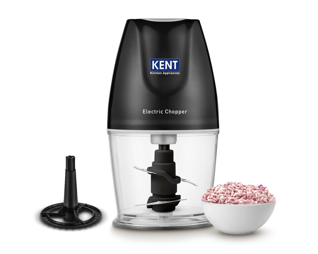 Kent Electric Chopper from Kent RO Systems with stainless steel blades and compact design for quick food chopping.