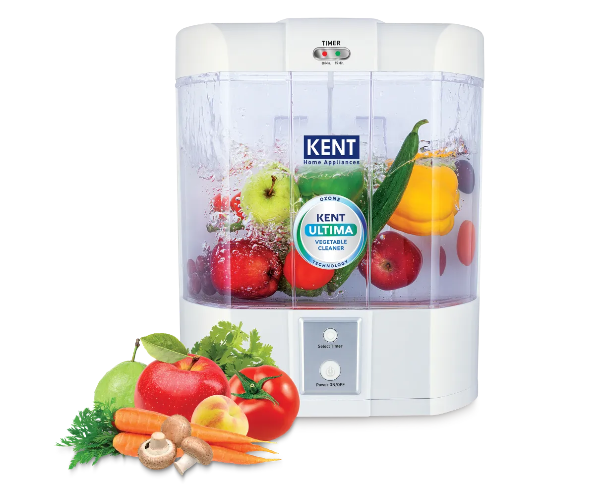 Kent Ultima Vegetable Cleaner from Kent RO Systems, showing the device used for cleaning vegetables and removing pesticides.