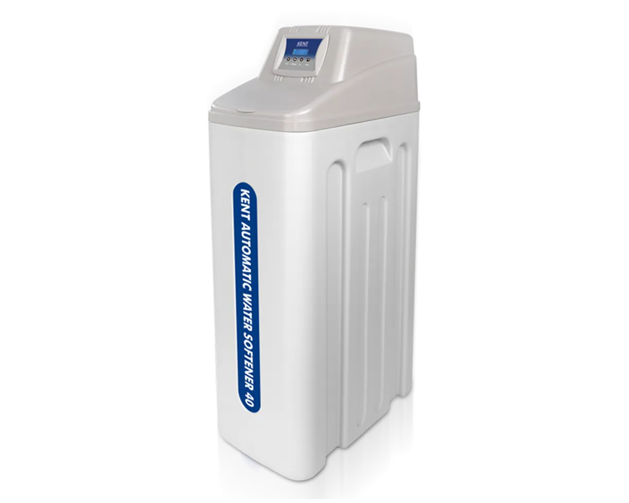 Kent Automatic Water Softener 40L system with digital controls and resin tank for softening hard water at home.