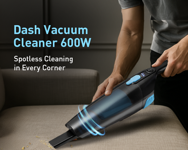 Kent Dash Vacuum Cleaner by Kent RO Systems, showing a lightweight upright vacuum with a modern design and adjustable handle.
