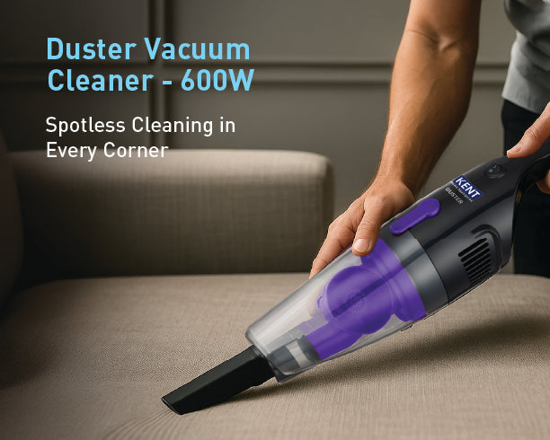 Kent Duster Vacuum Cleaner by Kent RO Systems with a sleek design and handheld cleaning attachment.