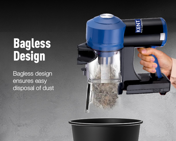 Kent Zoom Plus Vacuum Cleaner from Kent RO Systems, showing a sleek upright vacuum with a handle and cleaning attachments.