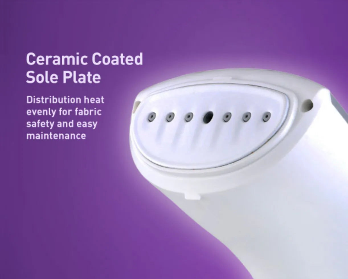 Kent Swift handheld garment steamer from Kent RO Systems, compact design with a water reservoir for quick, easy fabric steaming.