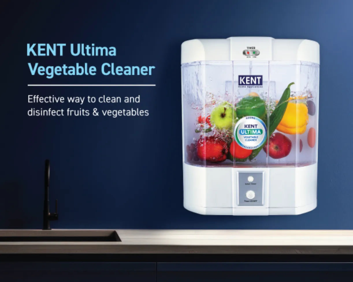 Kent Ultima Vegetable Cleaner from Kent RO Systems, showing the sleek device used for washing and cleaning vegetables.