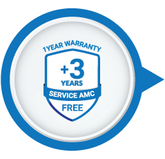 1 Year Warranty + 3 Years Free Service AMC